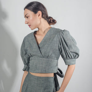 Tie Back Ribbon Top - image