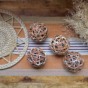 Wicker Ball Ornaments - image