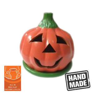 Handcrafted Pumpkin Terracotta Candle holder - image