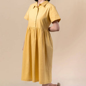 Loose-fit Collared Button Up Dress - image
