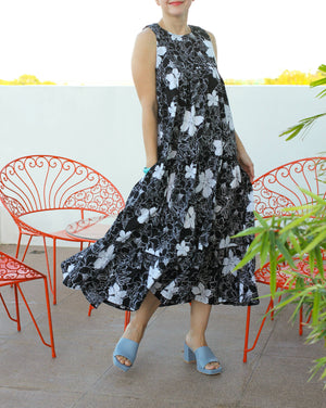 Tammy Tiered Dress in White - image