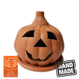 Handcrafted Pumpkin Terracotta Candle holder - image