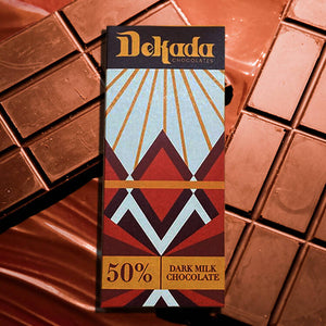 50% Dark Milk Chocolate Bar (50g) - image
